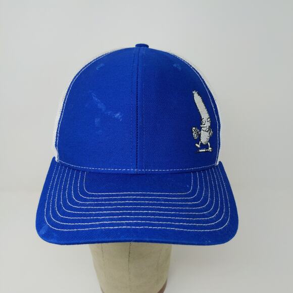 Richardson Style 112 Meshback Snapback Hat Embroidered Drunk Sausage Blue White - Picture 3 of 12